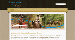 Desktop Screenshot of creeksideequestriancenter.com